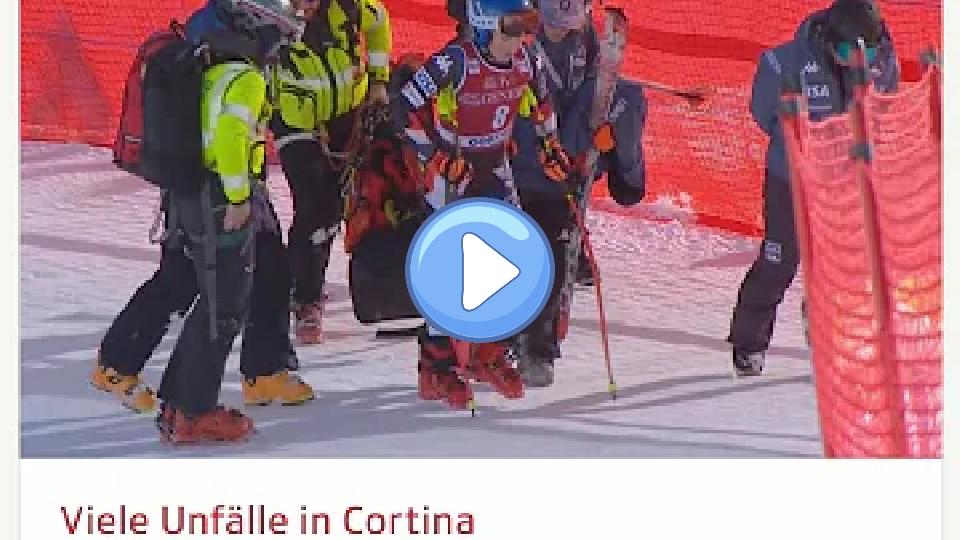 Play video: Ski Alpine Crashes at Women's Downhill in Cortina d'Ampezzo 2024 Video thumb: Ski Alpine Crashes at Women's Downhill in Cortina d'Ampezzo 2024