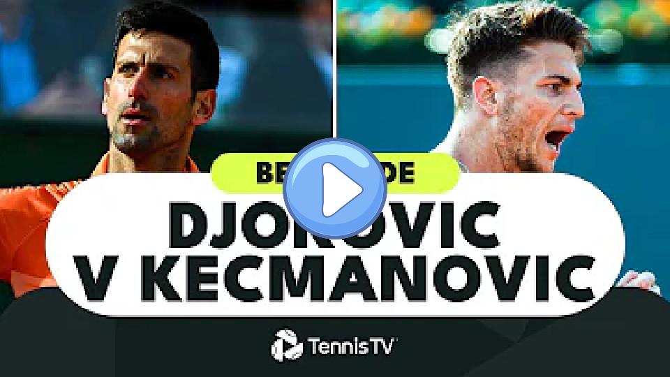 Play video: Novak Djokovic vs Miomir Kecmanovic Thriller | Belgrade 2022 Highlights Video thumb: Novak Djokovic vs Miomir Kecmanovic Thriller | Belgrade 2022 Highlights