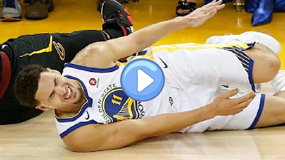 Play video: Klay Thompson Injury - Game 1 | Cavaliers vs. Warriors | May 31, 2018 | 2018 NBA Finals Video thumb: Klay Thompson Injury - Game 1 | Cavaliers vs. Warriors | May 31, 2018 | 2018 NBA Finals