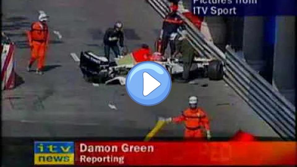 Play video: Jenson Button - Crash - Monaco 2003 Video thumb: Jenson Button - Crash - Monaco 2003