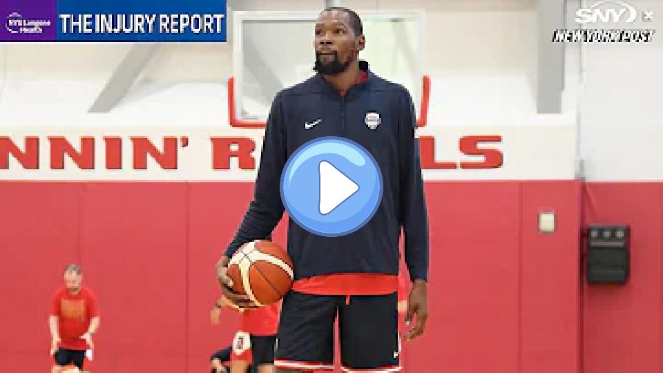 Play video: Kevin Durant sidelined as Team USA prepares for Olympics | Injury Report Video thumb: Kevin Durant sidelined as Team USA prepares for Olympics | Injury Report
