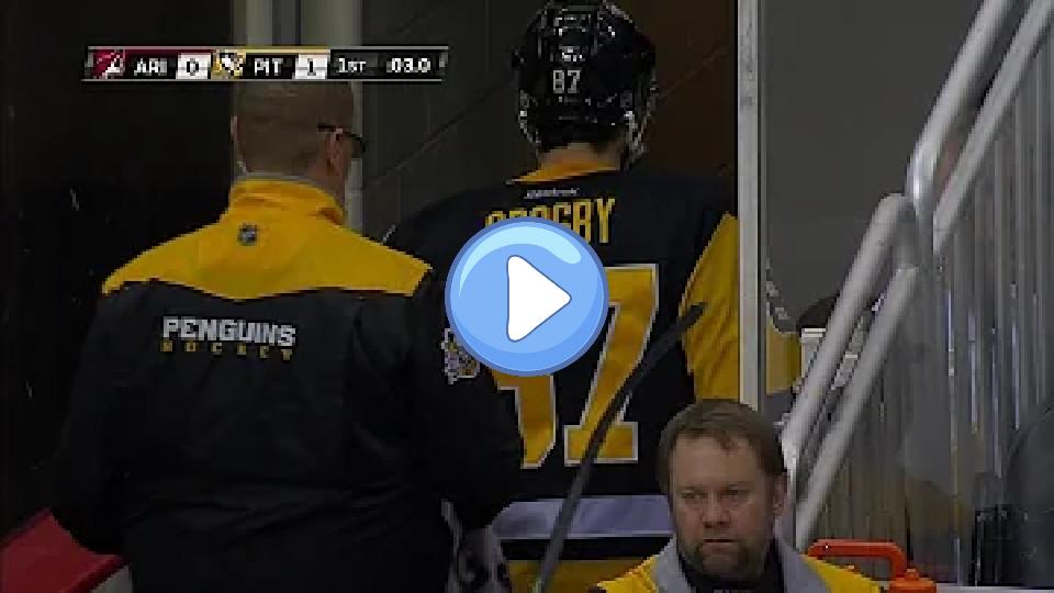 Play video: Crosby injured after his face collided with Hanzal’s stick Video thumb: Crosby injured after his face collided with Hanzal’s stick