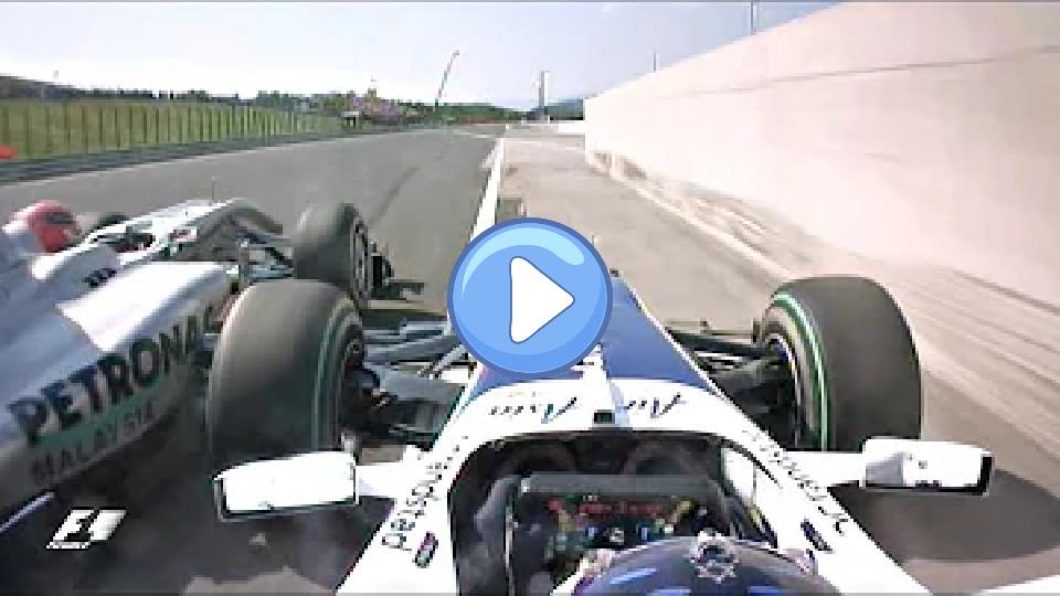 Play video: Schumacher Squeezes Barrichello | 2010 Hungarian Grand Prix Video thumb: Schumacher Squeezes Barrichello | 2010 Hungarian Grand Prix