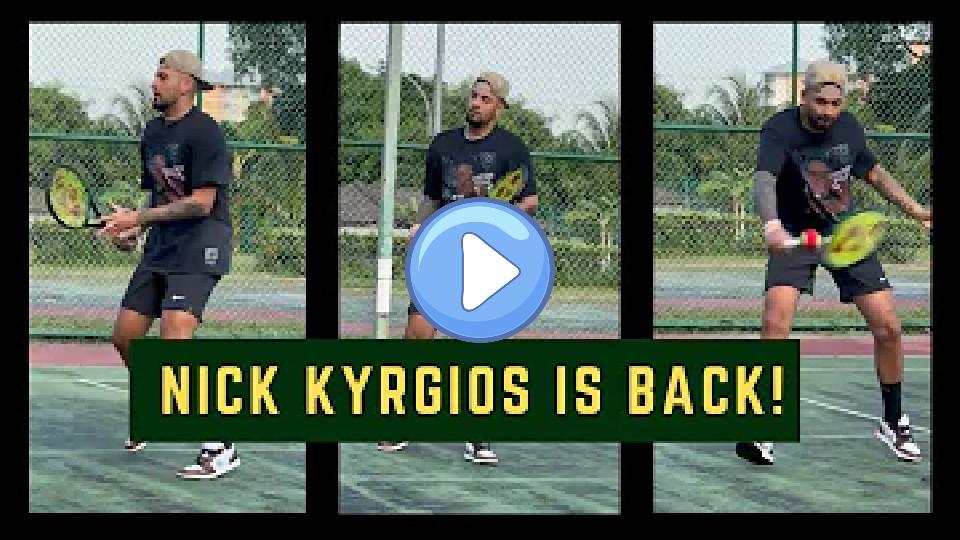 Video thumb: Nick Kyrgios is back! First training session after a long injury layoff.