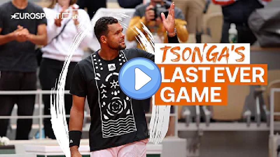 Play video: Emotional Jo-Wilfried Tsonga in tears after his last tennis match | Eurosport Tennis Video thumb: Emotional Jo-Wilfried Tsonga in tears after his last tennis match | Eurosport Tennis