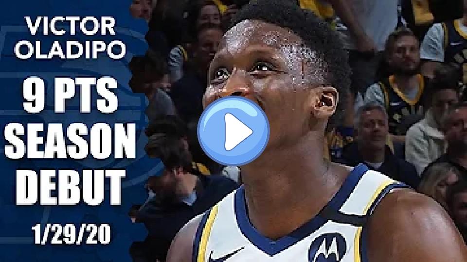 Play video: Victor Oladipo returns from injury, hits game-tying 3-pointer in Pacers vs. Bulls | 2019-20 NBA Highlights Video thumb: Victor Oladipo returns from injury, hits game-tying 3-pointer in Pacers vs. Bulls | 2019-20 NBA Highlights