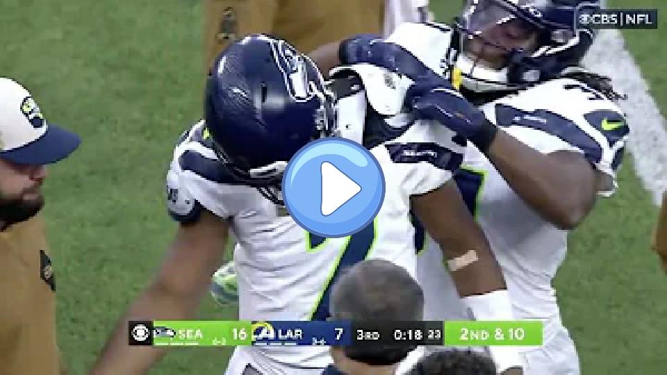 Play video: Aaron Donald's HUGE HIT on Geno Smith Video thumb: Aaron Donald's HUGE HIT on Geno Smith
