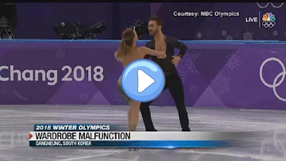 Play video: Ice dancer experiences wardrobe malfunction Video thumb: Ice dancer experiences wardrobe malfunction