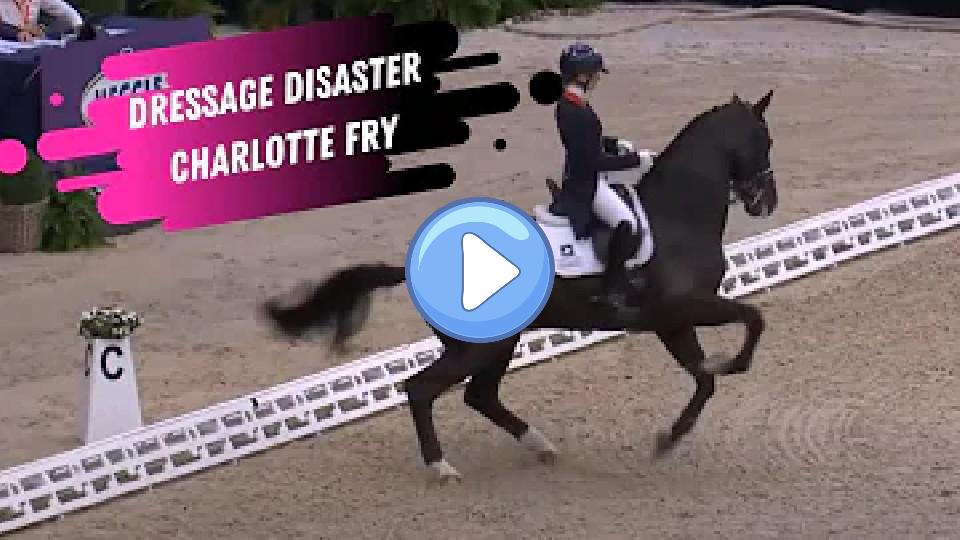 Play video: Dressage Disaster: Dark Legend Shows Charlotte Fry His Dark Side at the World Cup Grand Prix Final Video thumb: Dressage Disaster: Dark Legend Shows Charlotte Fry His Dark Side at the World Cup Grand Prix Final