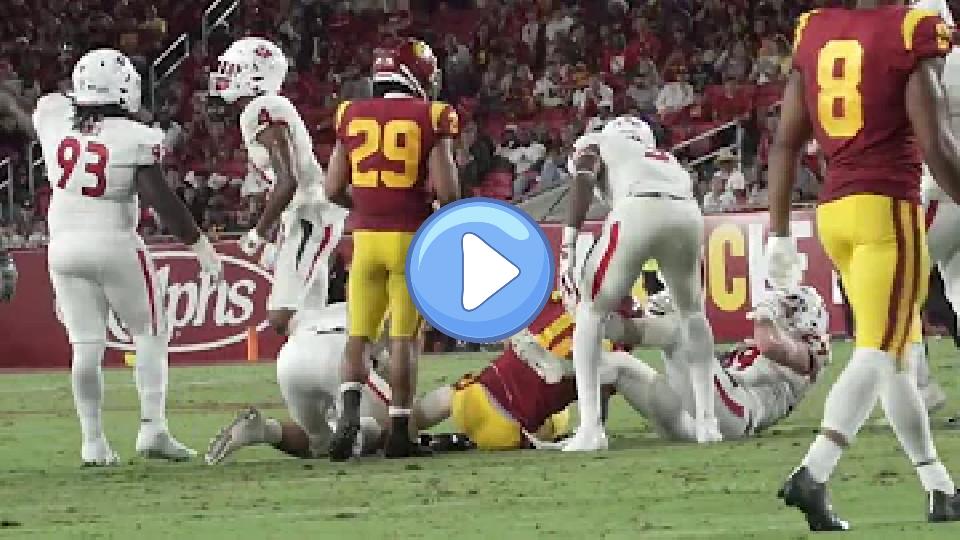 Play video: JT Daniels injured in nail-biting USC win vs. Fresno State Video thumb: JT Daniels injured in nail-biting USC win vs. Fresno State