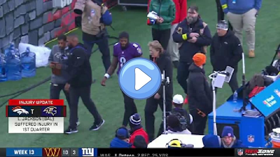 Play video: Lamar Jackson's knee injury against the Broncos Video thumb: Lamar Jackson's knee injury against the Broncos