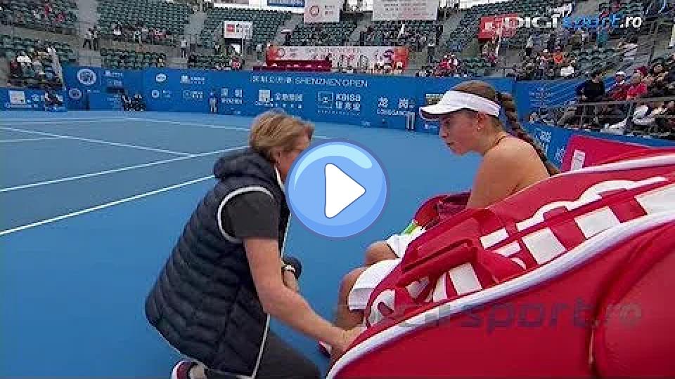 Play video: Jelena Ostapenko was upset with her mother during a tactical timeout and told her to leave. Video thumb: Jelena Ostapenko was upset with her mother during a tactical timeout and told her to leave.