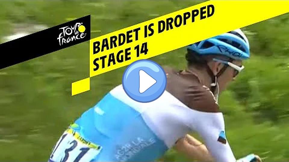 Play video: Bardet is dropped - Stage 14 - Tour de France 2019. Video thumb: Bardet is dropped - Stage 14 - Tour de France 2019.