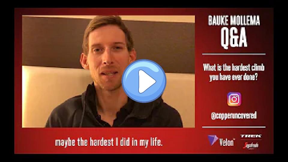 Play video: Bauke Mollema thinks this is the hardest climb he's ever done! Video thumb: Bauke Mollema thinks this is the hardest climb he's ever done!
