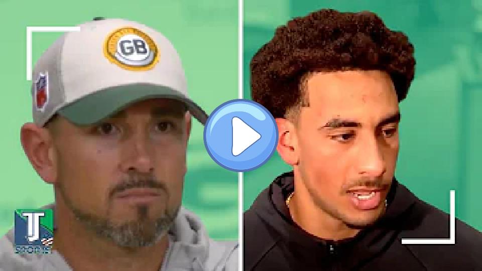 Play video: Matt LaFleur and Jordan Love React to Aaron Rodgers' Injury Video thumb: Matt LaFleur and Jordan Love React to Aaron Rodgers' Injury