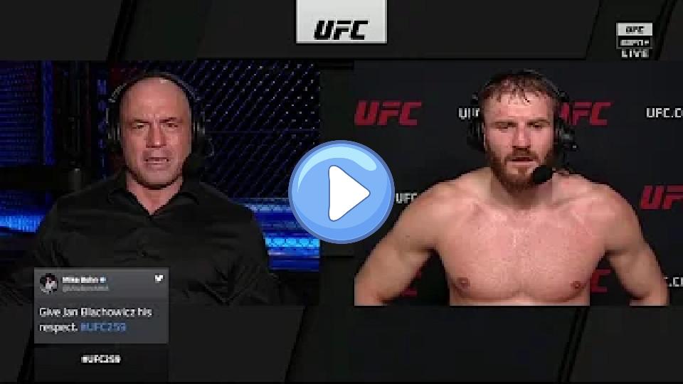 Play video: Jan Blachowicz corrects Joe Rogan. Video thumb: Jan Blachowicz corrects Joe Rogan.