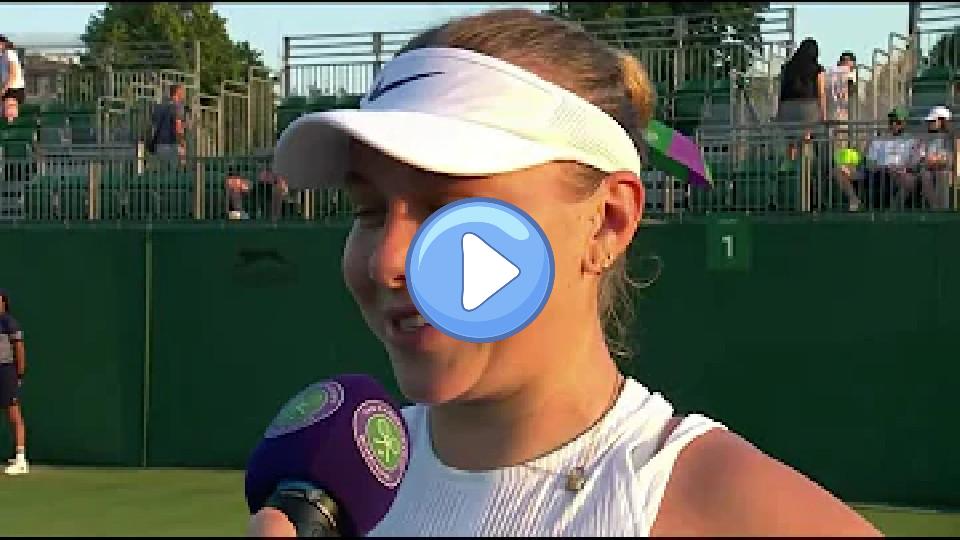 Video thumb: Amanda Anisimova's interview after her second-round qualifying win at the 2024 Wimbledon.