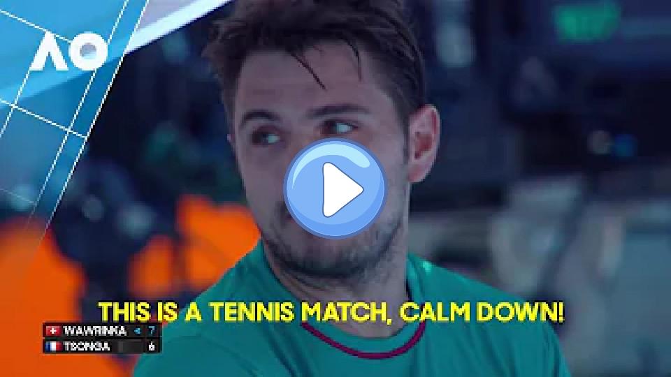Play video: Wawrinka and Tsonga changeover argument | Australian Open 2017 Video thumb: Wawrinka and Tsonga changeover argument | Australian Open 2017