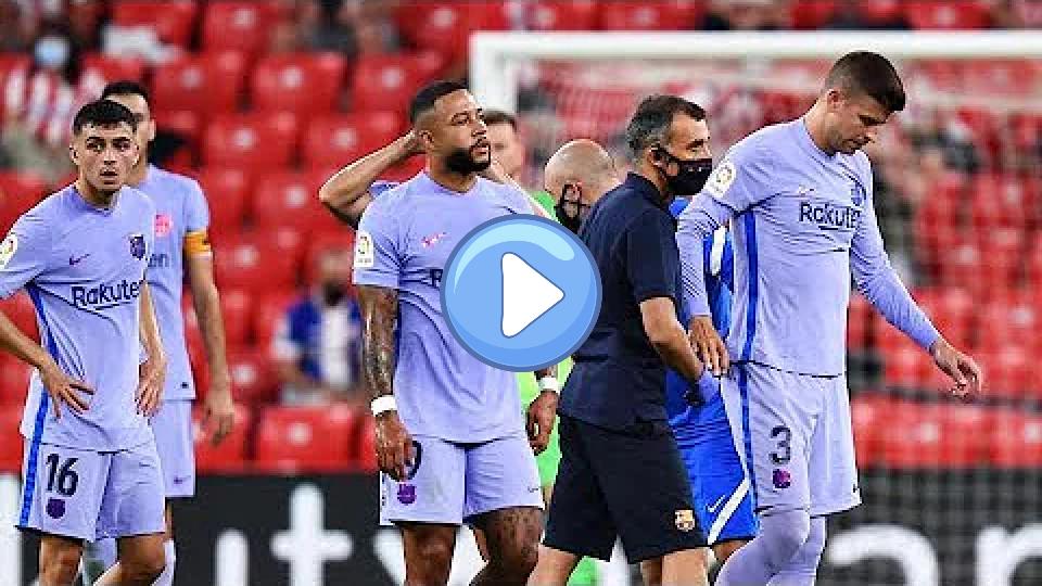 Play video: Piqué went off injured after half an hour. Video thumb: Piqué went off injured after half an hour.