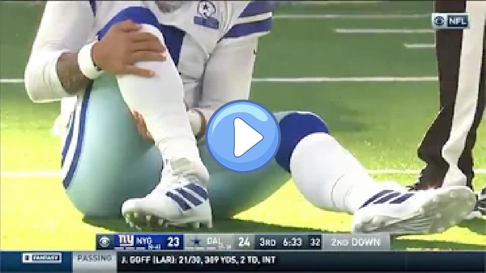 Play video: Dak Prescott's Gruesome Ankle Injury: Carted Off in Tears During Cowboys vs. Giants Game Video thumb: Dak Prescott's Gruesome Ankle Injury: Carted Off in Tears During Cowboys vs. Giants Game