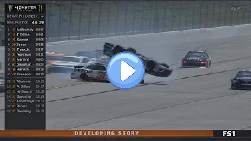 Play video: Monster Energy NASCAR Cup Series 2018: FP2 at Talladega Superspeedway - Jamie McMurray's Big Crash and Flip Video thumb: Monster Energy NASCAR Cup Series 2018: FP2 at Talladega Superspeedway - Jamie McMurray's Big Crash and Flip