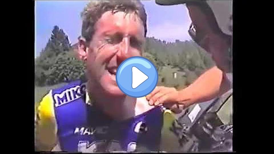 Play video: Sean Kelly abandons the 1987 Tour de France in tears. Video thumb: Sean Kelly abandons the 1987 Tour de France in tears.