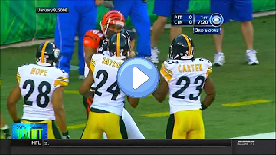 Play video: Steelers vs. Bengals 2005 AFC Wild Card Highlights - SportsCenter (High Definition) Video thumb: Steelers vs. Bengals 2005 AFC Wild Card Highlights - SportsCenter (High Definition)