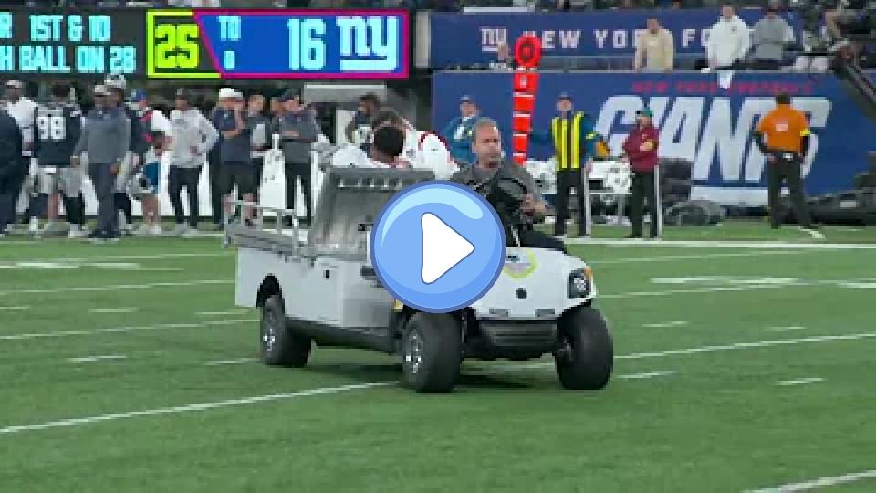 Play video: Sterling Shepard sustained a non-contact injury. Video thumb: Sterling Shepard sustained a non-contact injury.