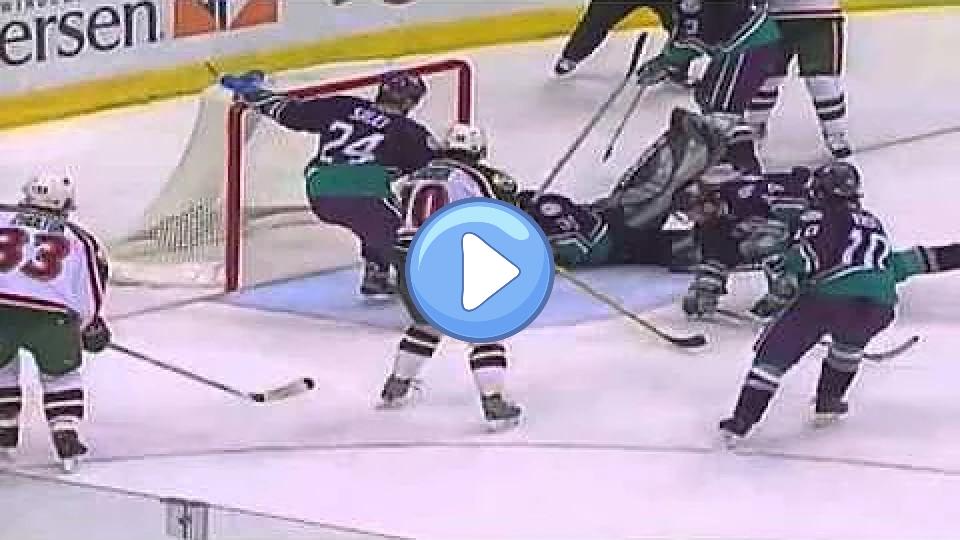 Play video: JS Giguere's stick save Video thumb: JS Giguere's stick save