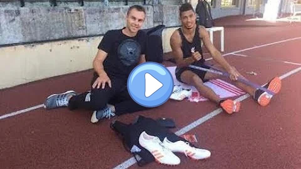 Play video: Wayde van Niekerk returns to training after injury. Video thumb: Wayde van Niekerk returns to training after injury.