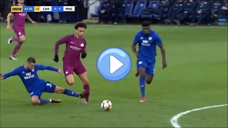 Play video: Horrible tackle on Leroy Sane - Cardiff City vs Manchester City 0-2 - FA Cup. Video thumb: Horrible tackle on Leroy Sane - Cardiff City vs Manchester City 0-2 - FA Cup.