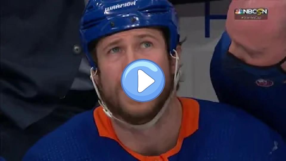 Play video: Matt Martin Injured During Battle in Front of the Net Against Mikhail Sergachev Video thumb: Matt Martin Injured During Battle in Front of the Net Against Mikhail Sergachev