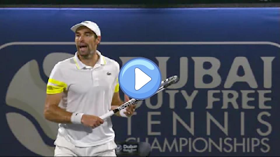Play video: Hot Shots: Jeremy Chardy Lights Up Centre Court - 2021 Dubai Duty Free Tennis Championships Video thumb: Hot Shots: Jeremy Chardy Lights Up Centre Court - 2021 Dubai Duty Free Tennis Championships