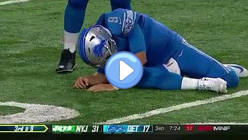 Play video: Matthew Stafford Injury vs. Jets | Week 1, 2018 Video thumb: Matthew Stafford Injury vs. Jets | Week 1, 2018