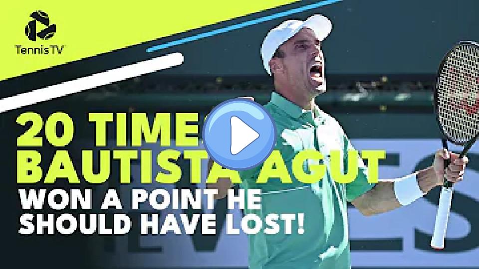 Video thumb: 20 Times Bautista Agut Won a Tennis Point He Should Have Lost!