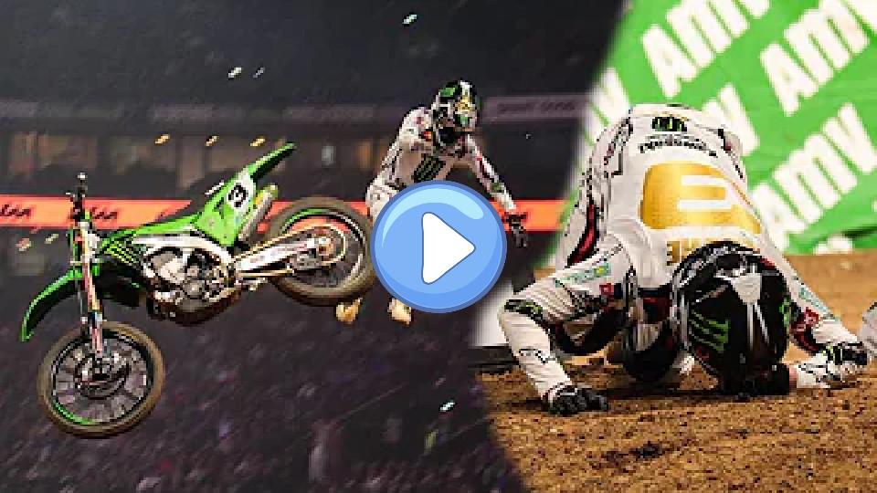 Play video: Romain Febvre's Horrible Crash at Supercross Paris 2021 Video thumb: Romain Febvre's Horrible Crash at Supercross Paris 2021