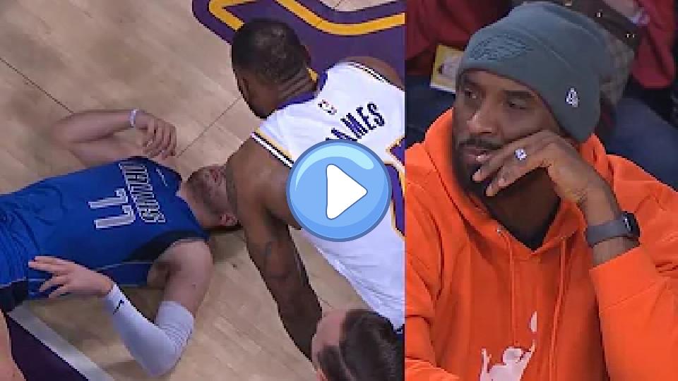 Play video: Luka Doncic takes a frightening fall but appears to be okay | Lakers vs Mavs Video thumb: Luka Doncic takes a frightening fall but appears to be okay | Lakers vs Mavs