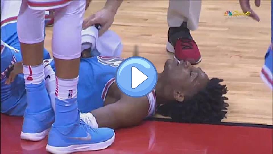 Play video: De'Aaron Fox Hits Head on Court and Gets Bloody Eye! Leaves Game! Kings vs. Rockets! Video thumb: De'Aaron Fox Hits Head on Court and Gets Bloody Eye! Leaves Game! Kings vs. Rockets!
