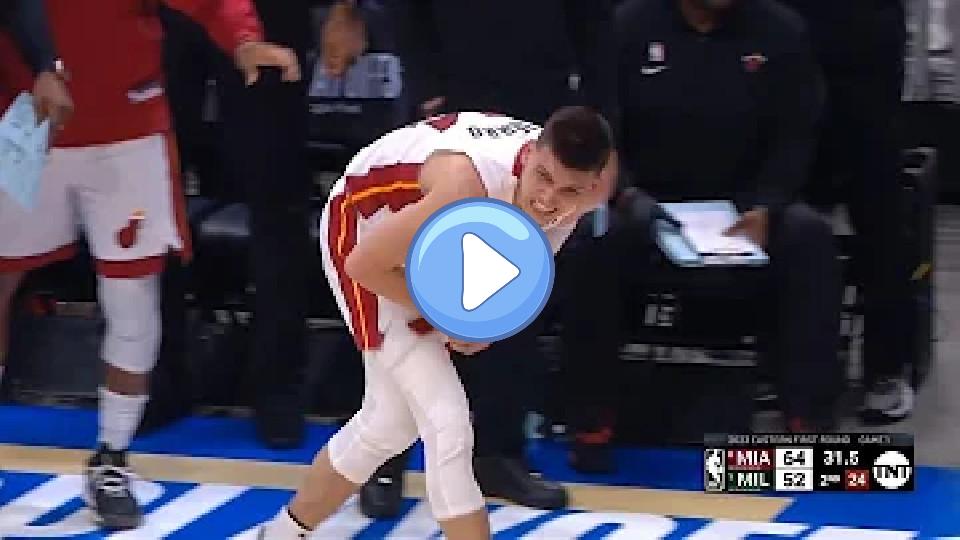 Play video: Tyler Herro breaks his hand diving for a loose ball in Game 1 against the Bucks Video thumb: Tyler Herro breaks his hand diving for a loose ball in Game 1 against the Bucks
