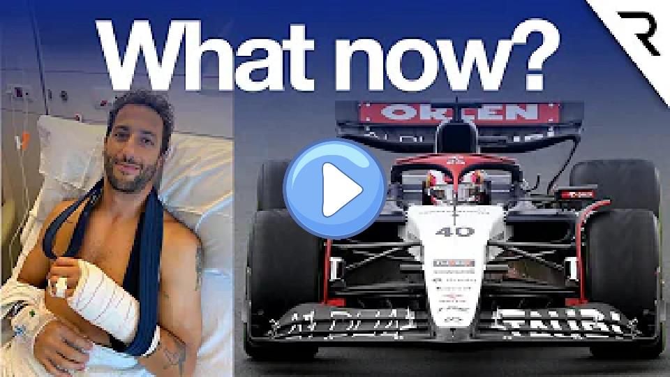 Play video: How Daniel Ricciardo's Injury Impacts Red Bull's F1 Driver Plans Video thumb: How Daniel Ricciardo's Injury Impacts Red Bull's F1 Driver Plans