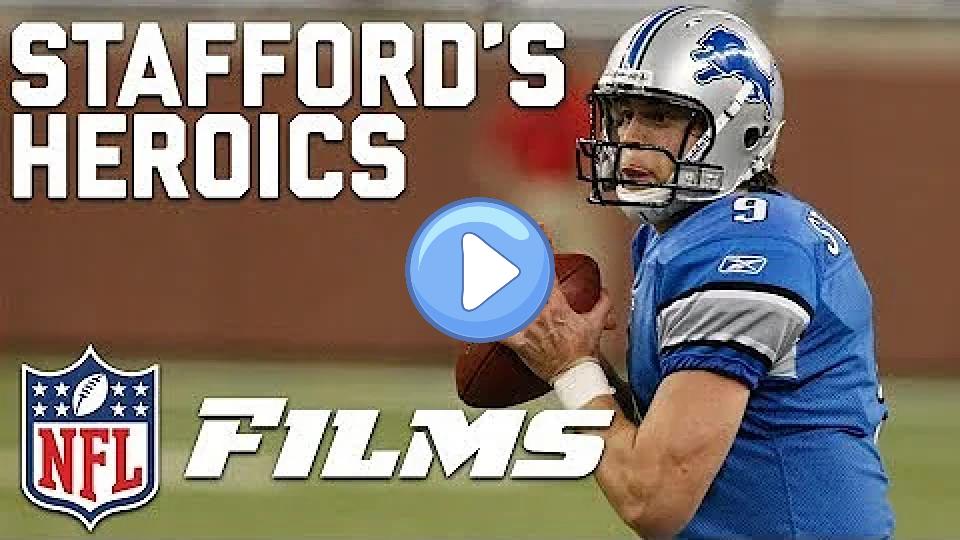 Play video: Matthew Stafford Mic'd Up in Game-Winning Heroics vs. Browns (2009) | NFL Films Presents Video thumb: Matthew Stafford Mic'd Up in Game-Winning Heroics vs. Browns (2009) | NFL Films Presents