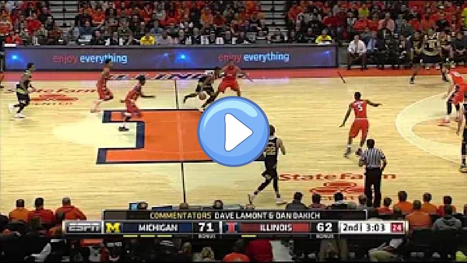 Video thumb: Caris LeVert's injury against Illinois