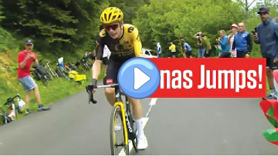 Play video: Jonas Vingegaard Makes Massive Move to Drop Tadej Pogacar in Stage 5 of Tour de France 2023 Video thumb: Jonas Vingegaard Makes Massive Move to Drop Tadej Pogacar in Stage 5 of Tour de France 2023