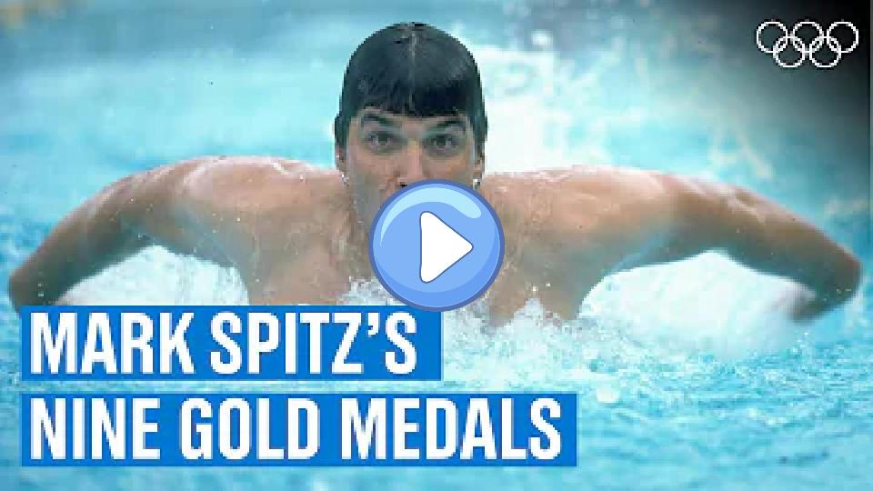 Play video: All nine of Mark Spitz's gold medal races | Athlete Highlights Video thumb: All nine of Mark Spitz's gold medal races | Athlete Highlights