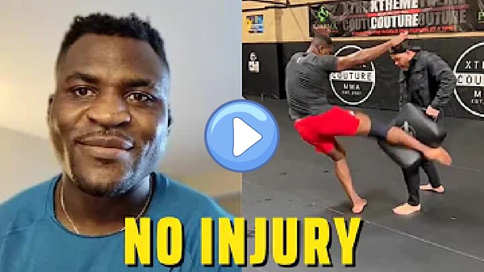Play video: Francis Ngannou shows off incredible kicking power in injury recovery update: ‘It feels damn good’ Video thumb: Francis Ngannou shows off incredible kicking power in injury recovery update: ‘It feels damn good’