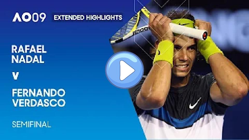 Play video: Rafael Nadal vs. Fernando Verdasco Extended Highlights | Australian Open 2009 Semifinal Video thumb: Rafael Nadal vs. Fernando Verdasco Extended Highlights | Australian Open 2009 Semifinal