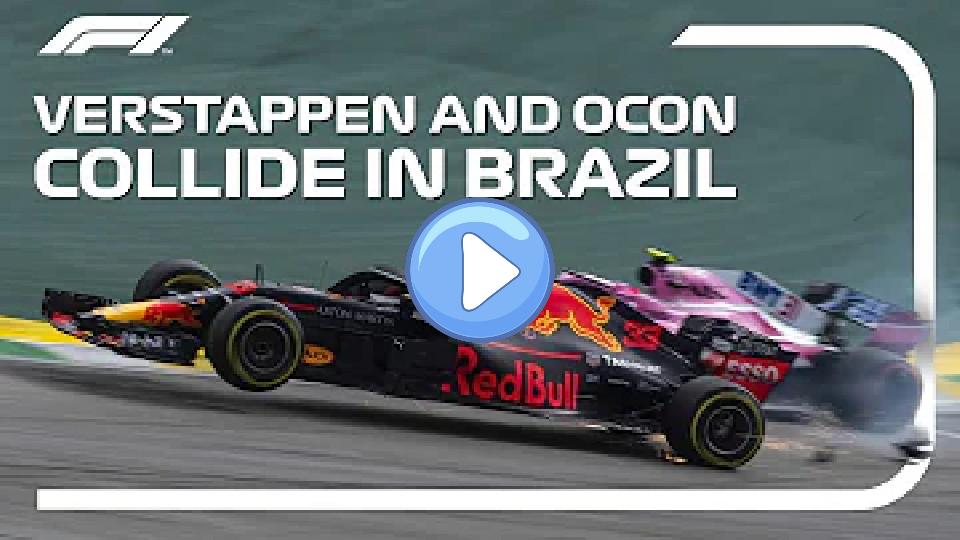 Play video: Verstappen and Ocon Collide | 2018 Brazilian Grand Prix Video thumb: Verstappen and Ocon Collide | 2018 Brazilian Grand Prix