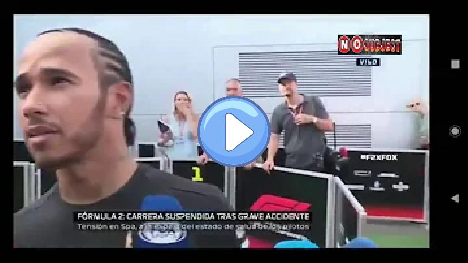 Play video: F2 Crash Occurs During Lewis Hamilton Interview Video thumb: F2 Crash Occurs During Lewis Hamilton Interview