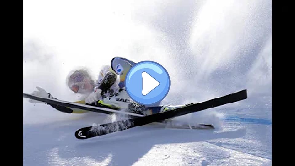 Play video: Graphic Warning: Norway's Kajsa Vickhoff Lie crashes during Sunday's World Cup Super-G Video thumb: Graphic Warning: Norway's Kajsa Vickhoff Lie crashes during Sunday's World Cup Super-G