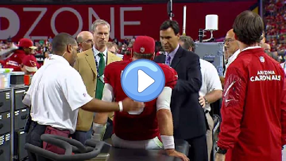 Play video: Arians confirms Carson Palmer's knee injury. Video thumb: Arians confirms Carson Palmer's knee injury.